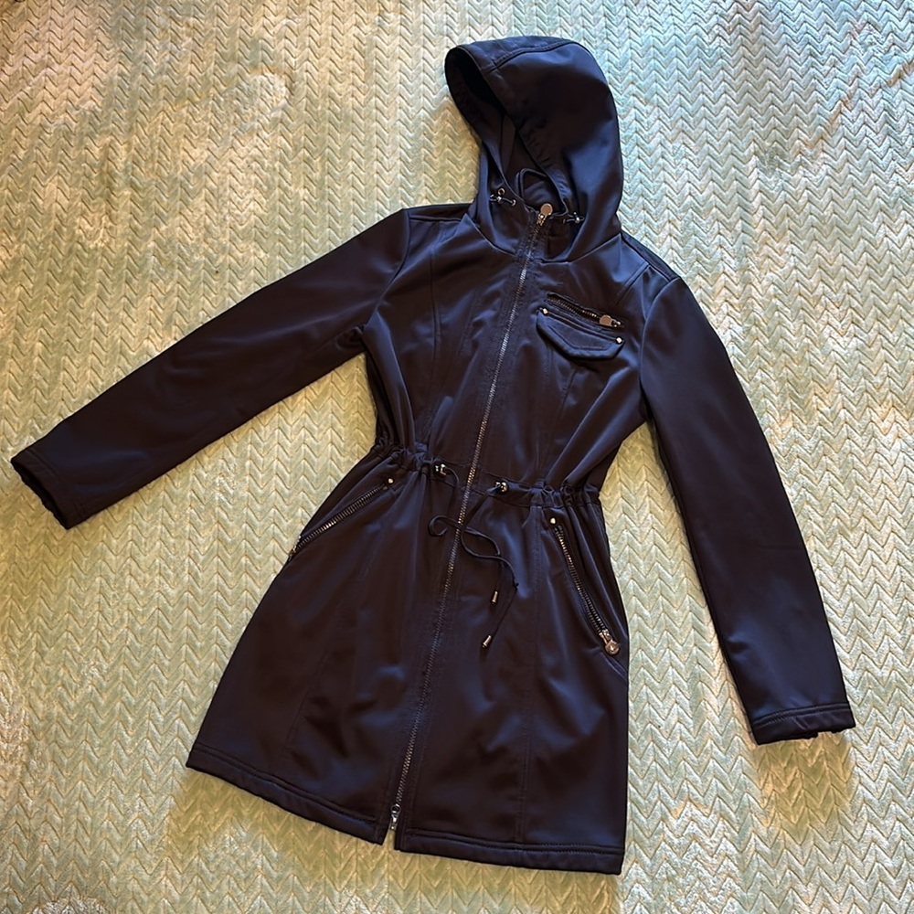 Laundry by shelli segal soft shell coat fitted size small black